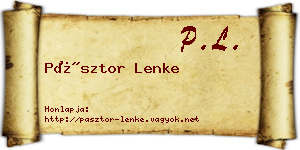 Pásztor Lenke névjegykártya